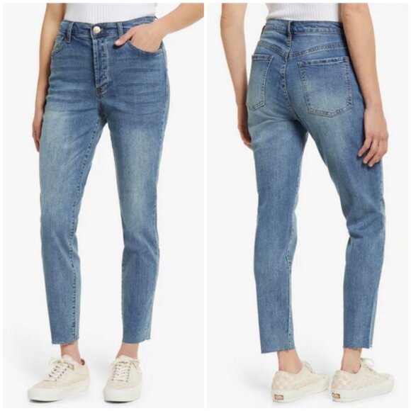 💕STS BLUE💕 Christy Tapered Ankle Jeans High Rise ~ Button Fly Valeview 32 NWT - Picture 1 of 15